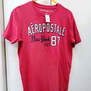 NWT Aeropostale Red / White Men T Shirt size SMALL Orig$40+Tax